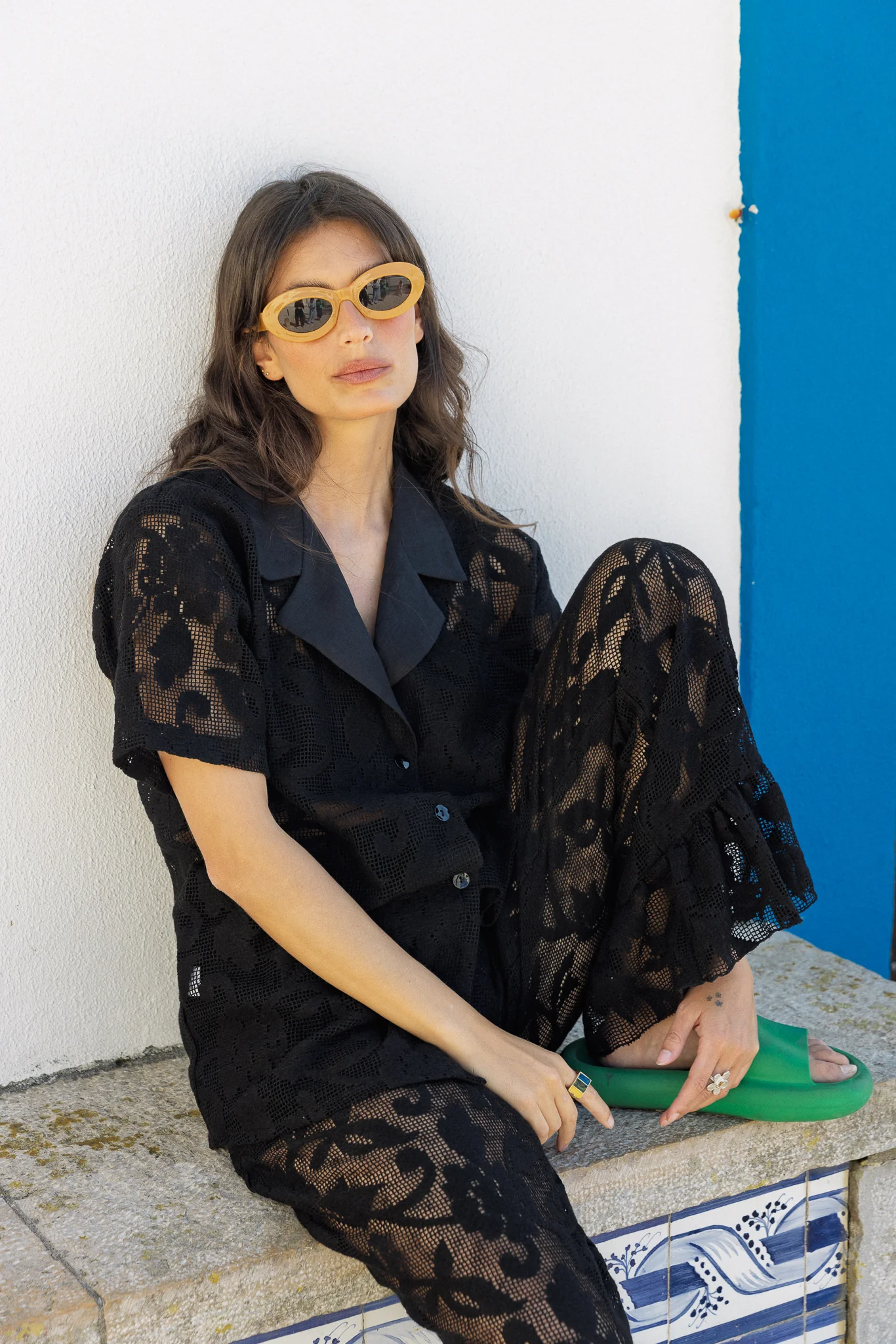NATÁLIA shirt - BLACK EMBROIDERY - Image 3