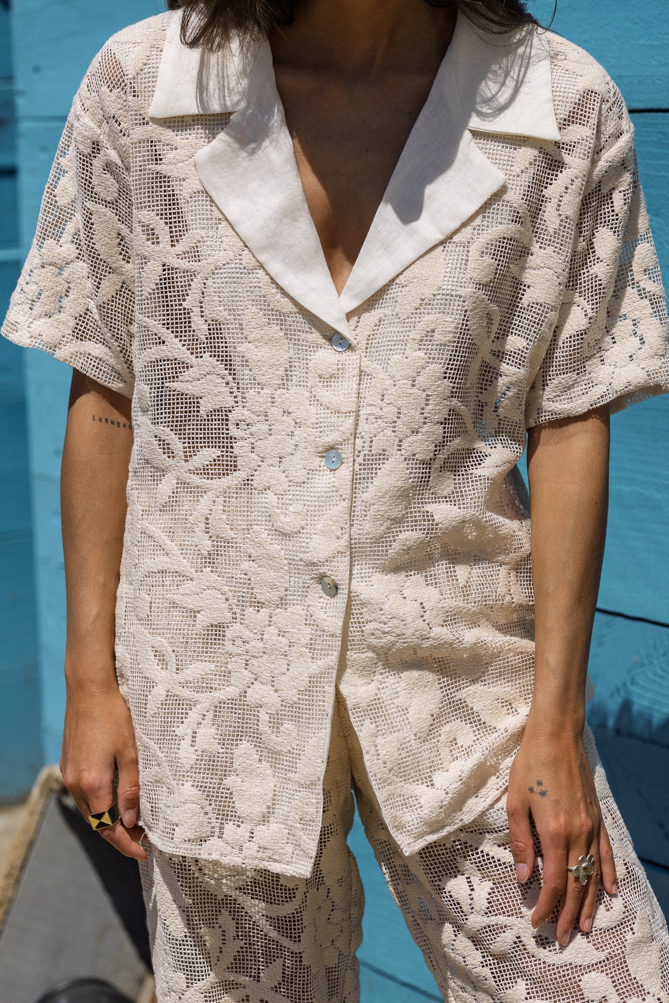 NATÁLIA shirt - WHITE EMBROIDERY - Image 2