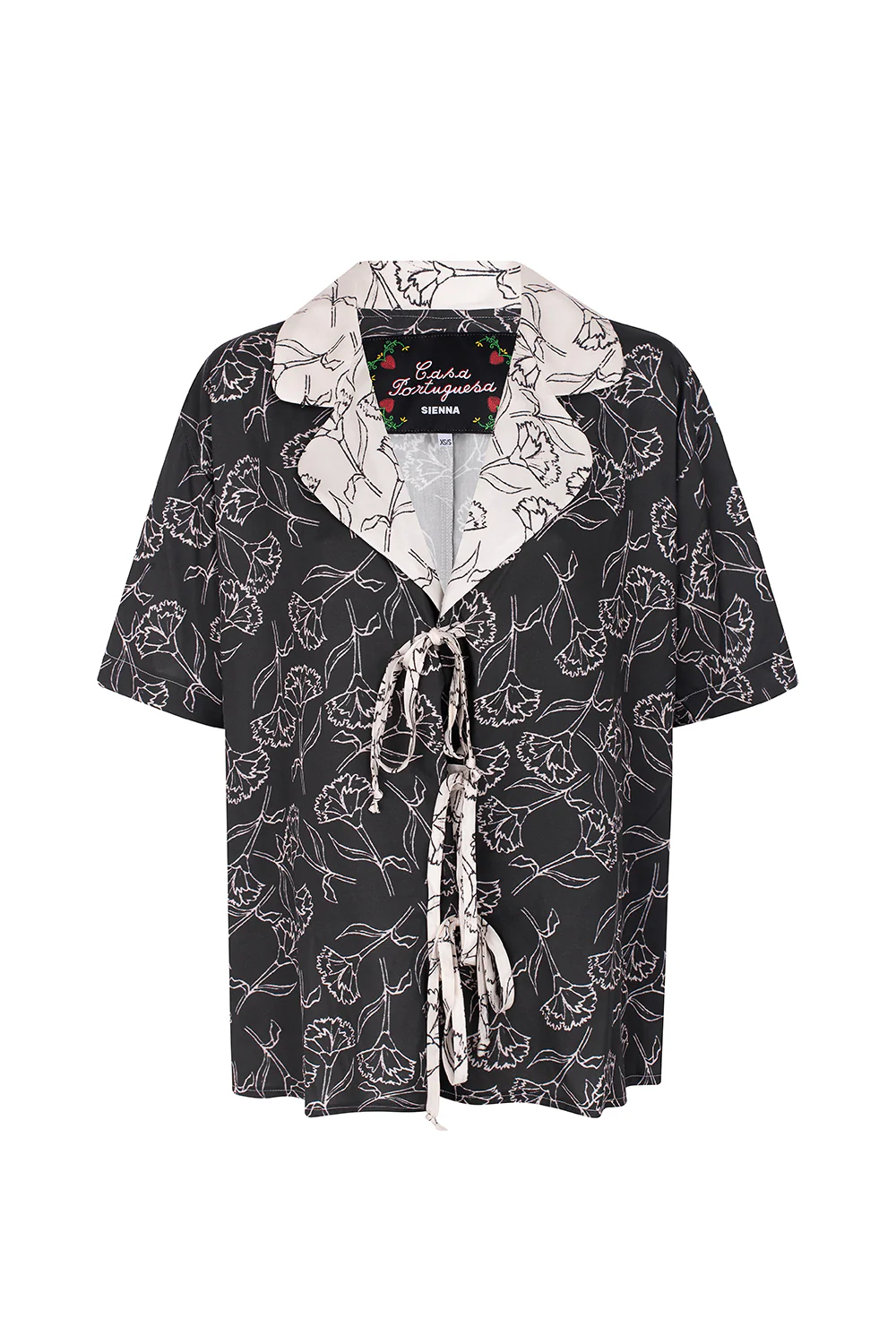 ANTÓNIA shirt - BLACK CARNATIONS - Image 3