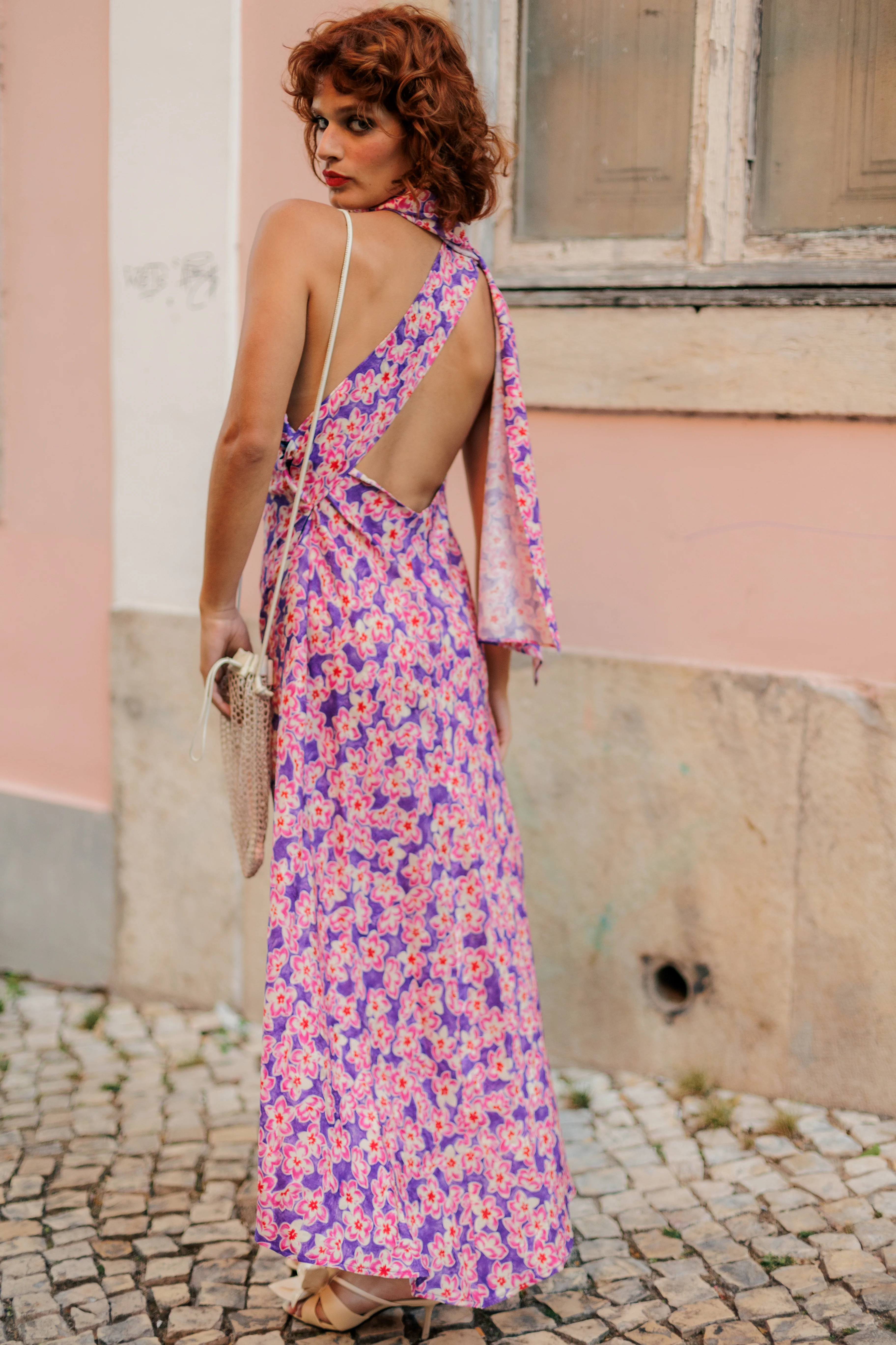 DEUX dress - PURPLE FLOWERS - Image 3