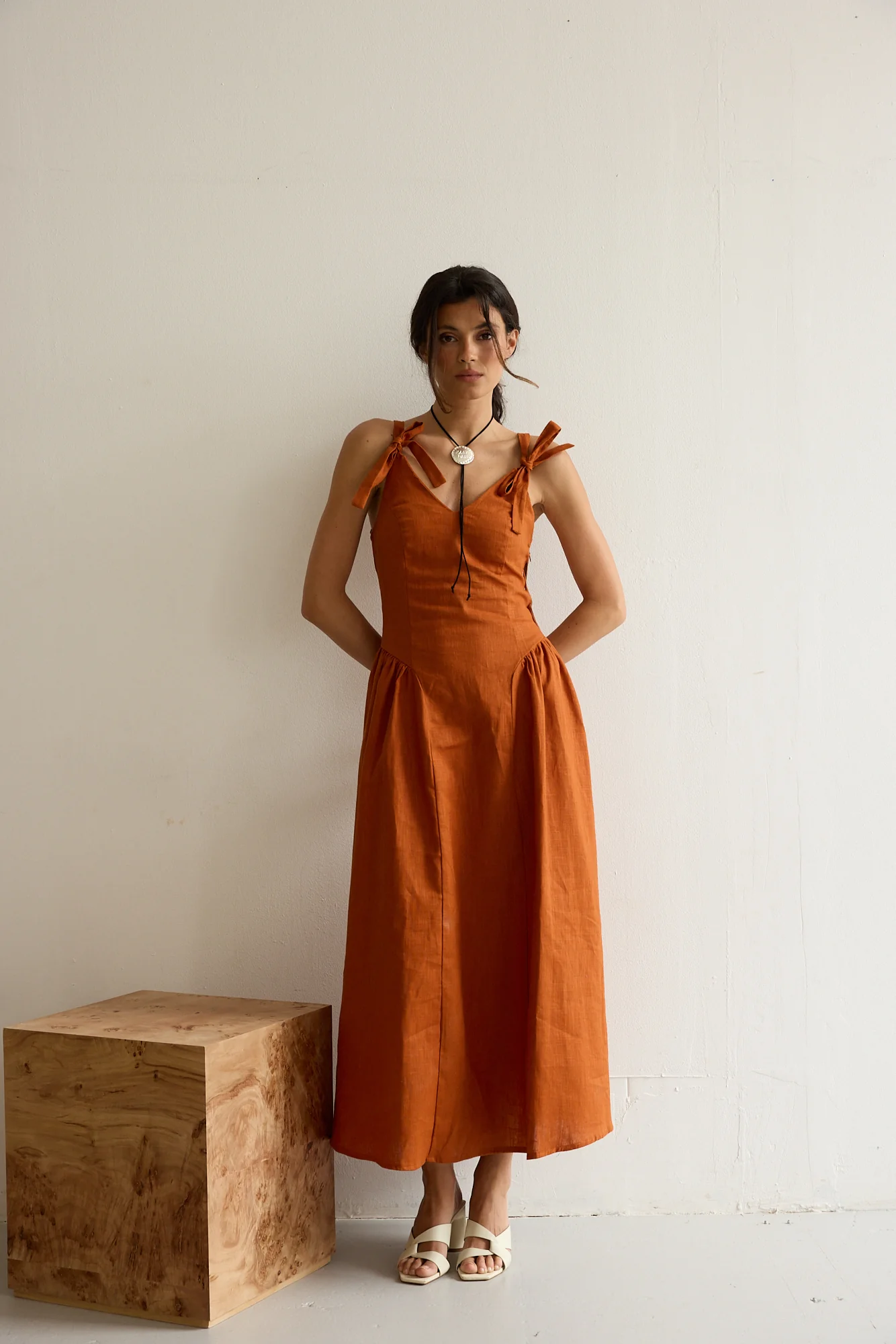 DONNA dress - TERRACOTA - Image 6