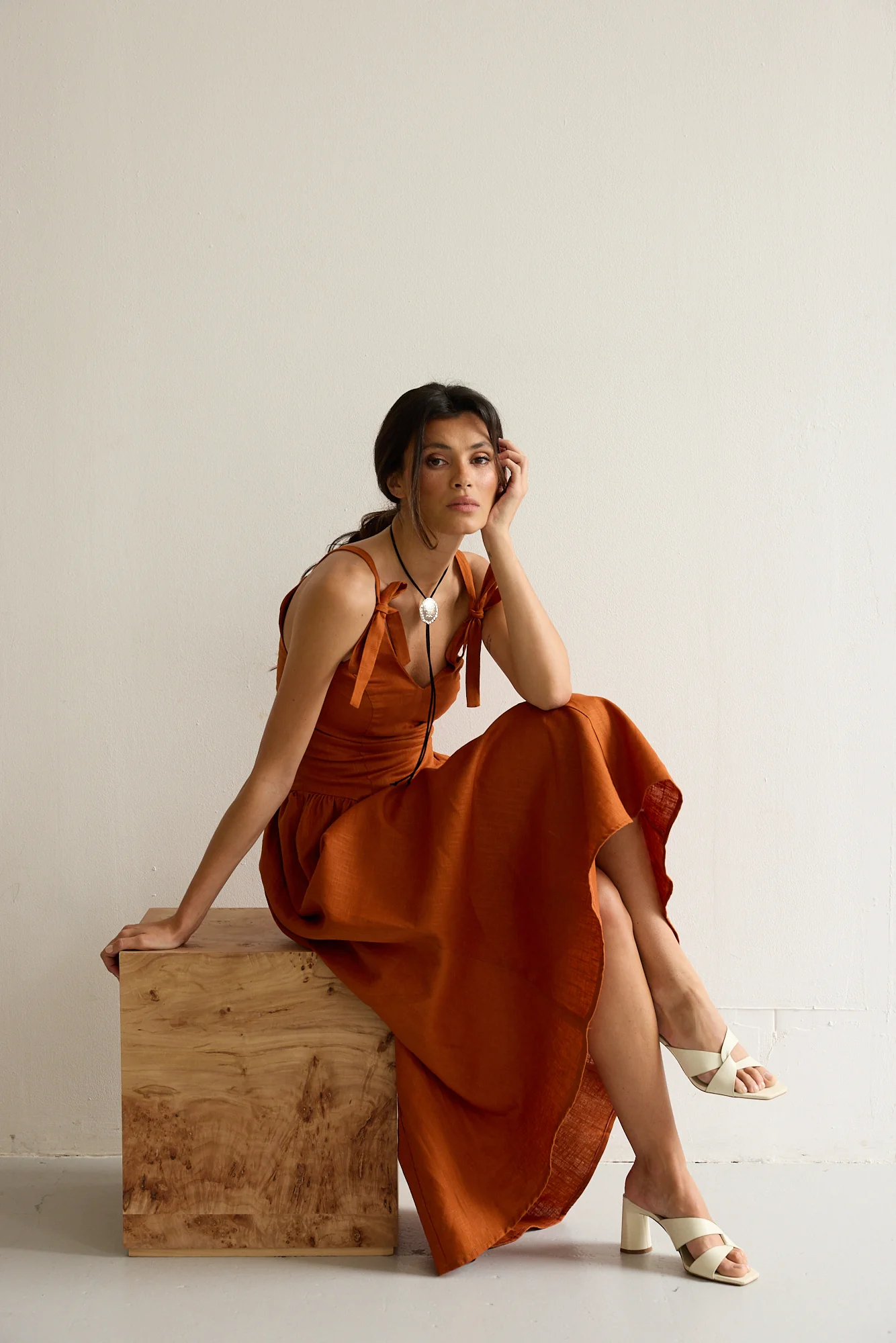 DONNA dress - TERRACOTA - Image 7