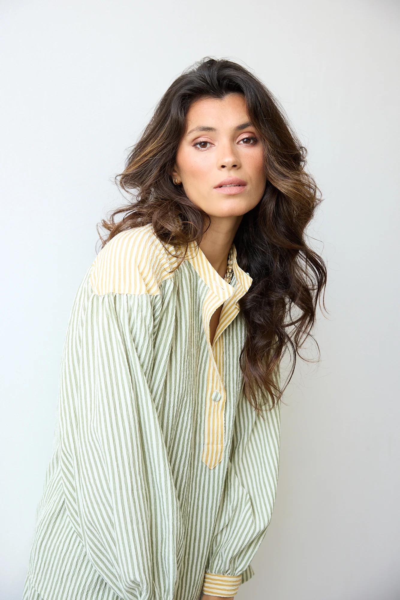 EMMA shirt - GREEN STRIPES - Image 6