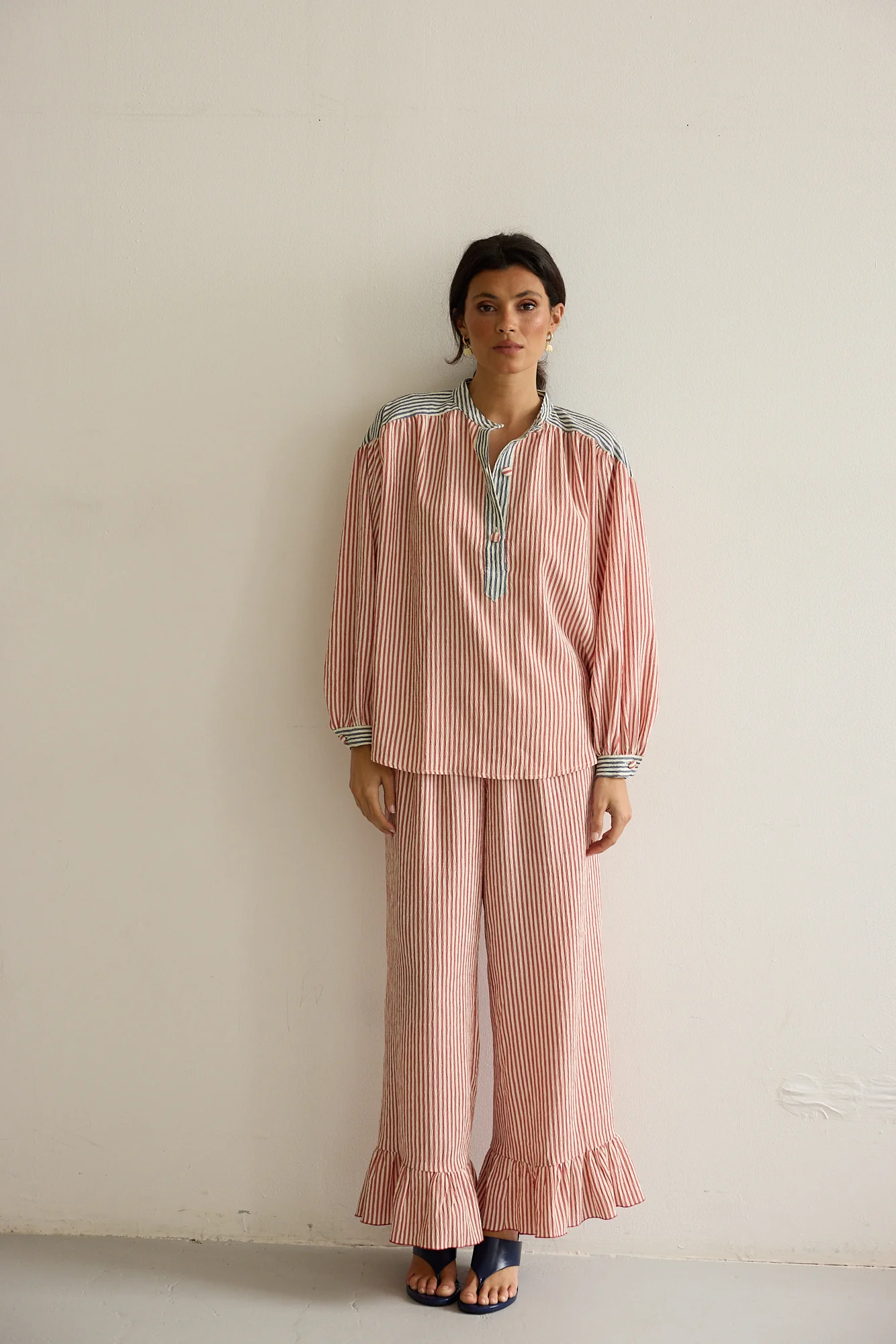 EMMA shirt - RED STRIPES - Image 6