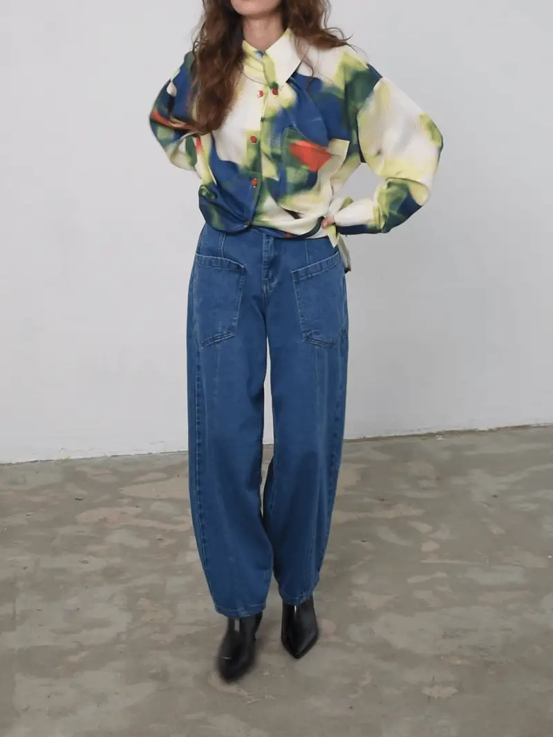 GLORIA ballon pants - DENIM - Image 3