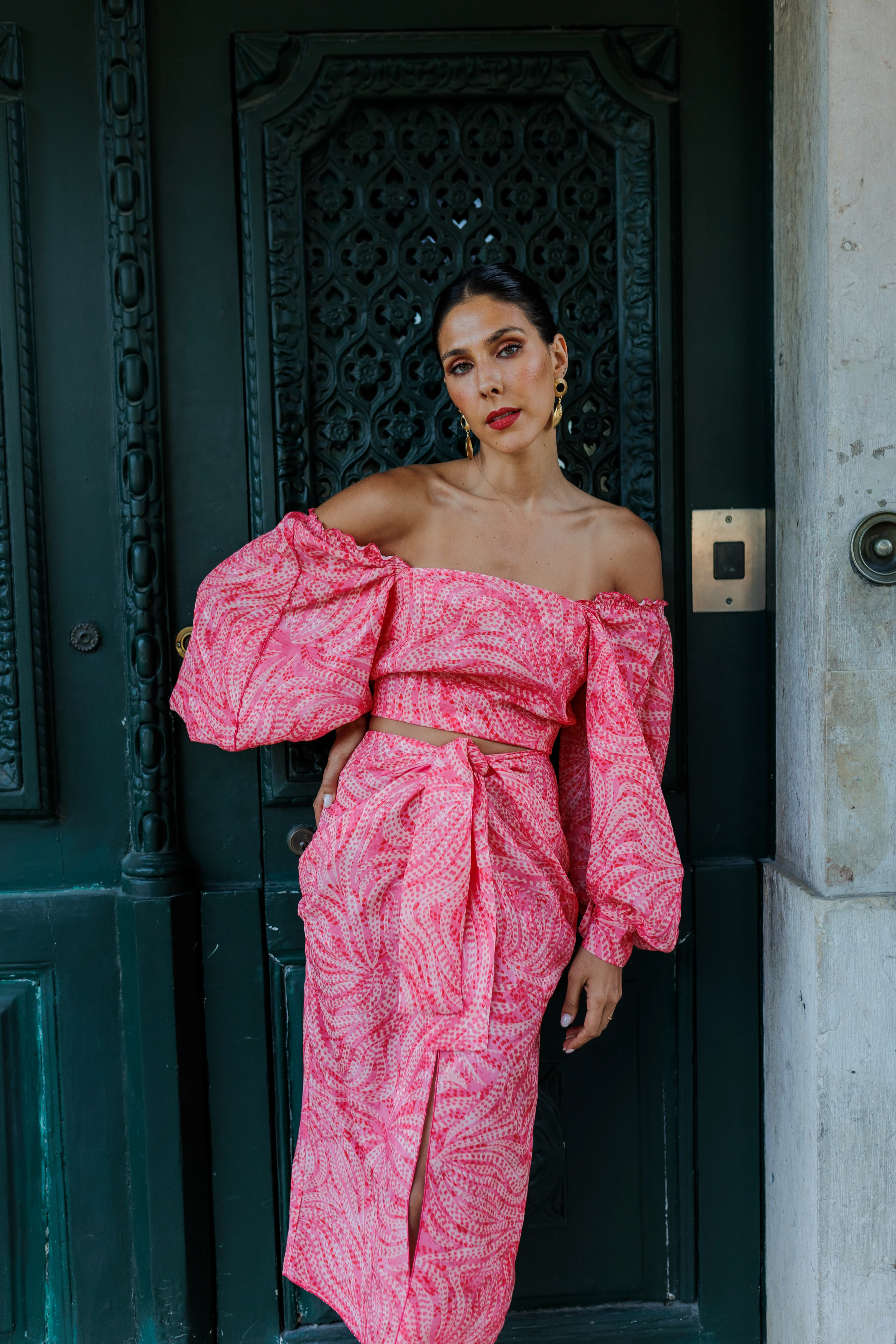 GUADALUPE skirt - PINK JACQUARD - Image 5