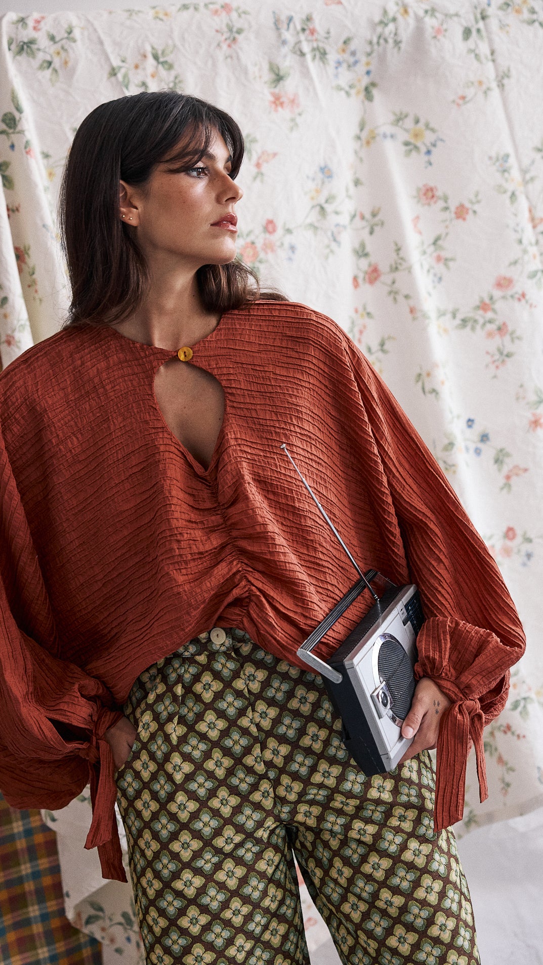 HELENA shirt - TERRACOTA - Image 6