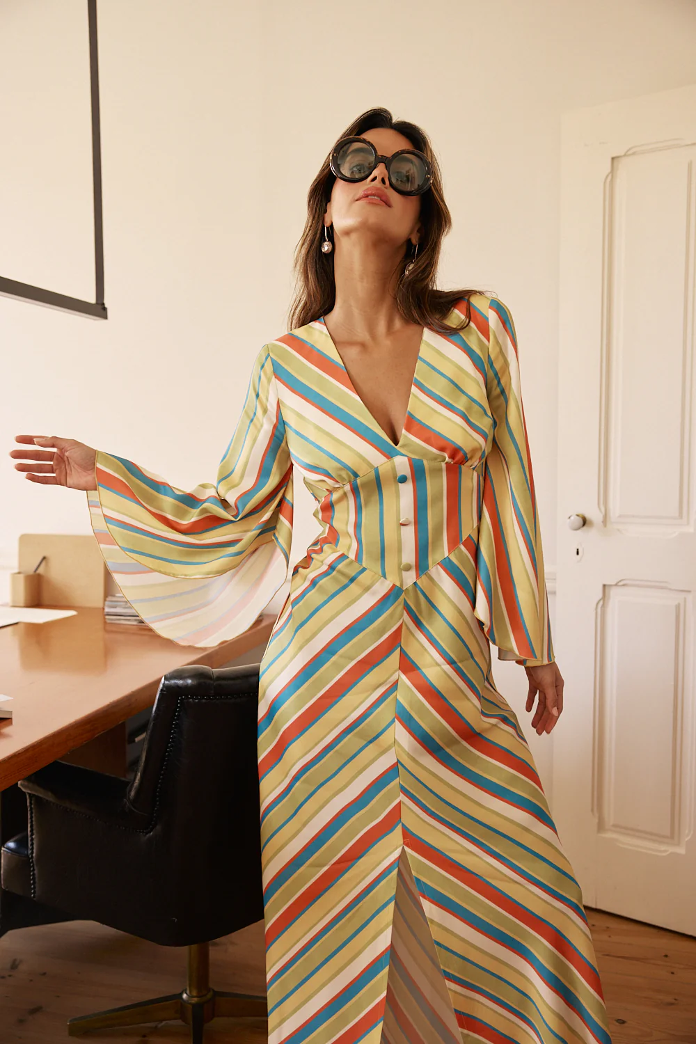 JANE dress - YELLOW & BLUE STRIPES - Image 6