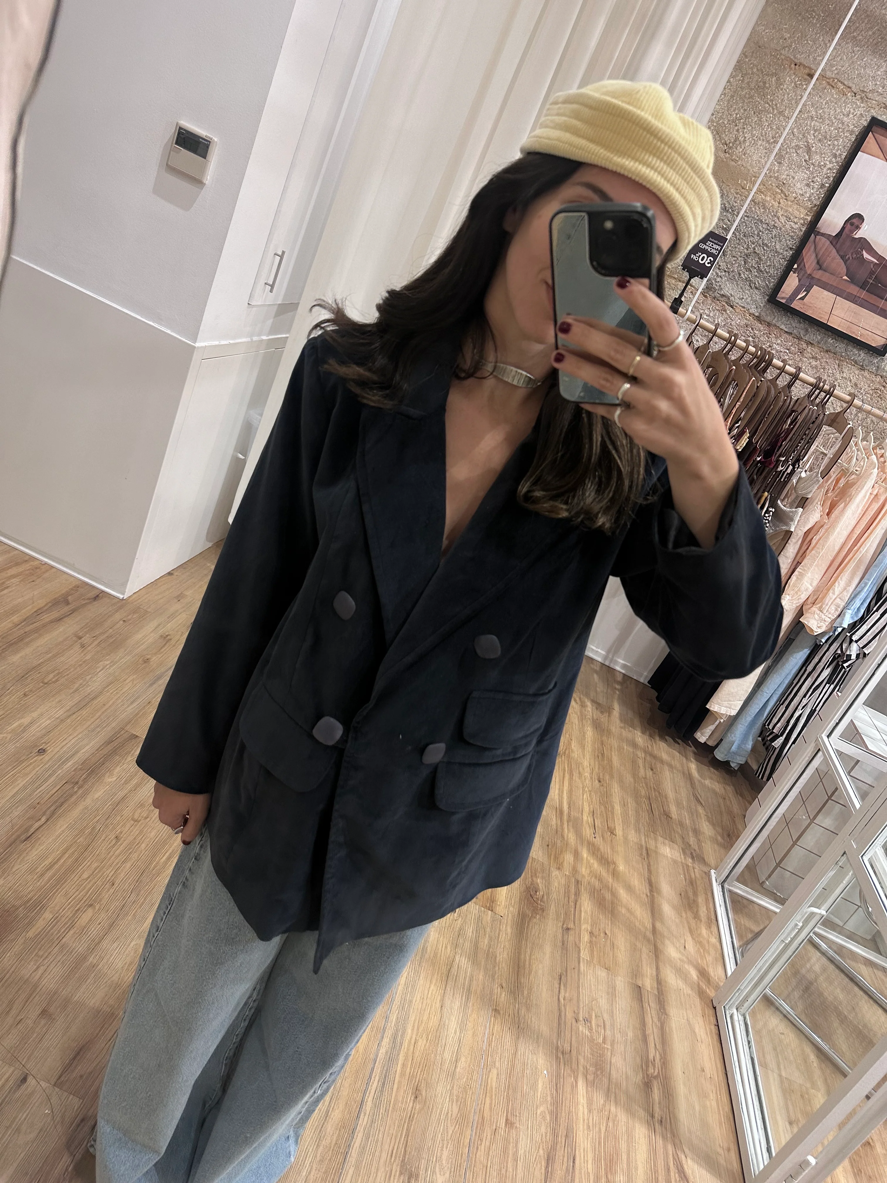KARL blazer - BLUE VELVET - Image 3