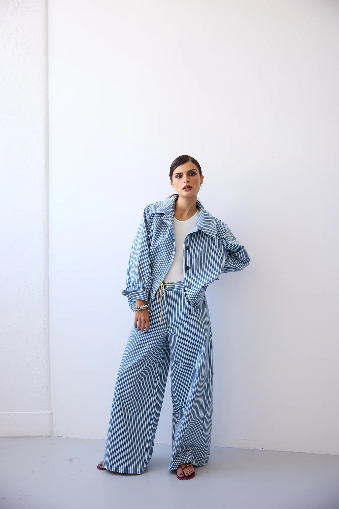 LOUISE trousers - STRIPPED DENIM - Image 4