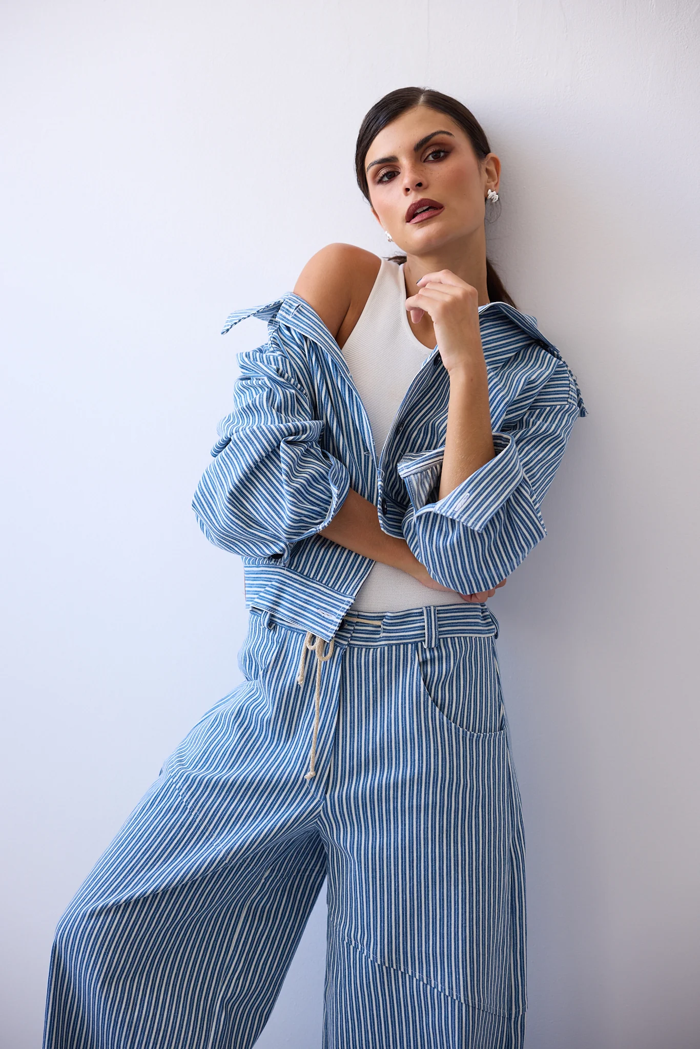 LOUISE trousers - STRIPPED DENIM - Image 7