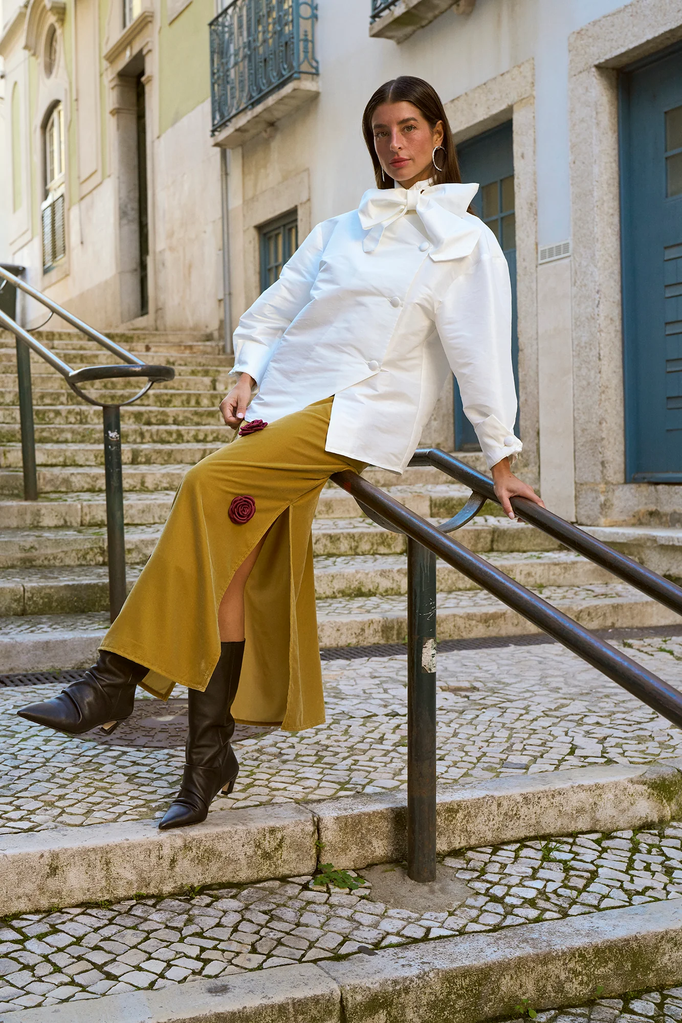MAD skirt - GREEN VELVET with ROSES LMT EDITION - Image 3
