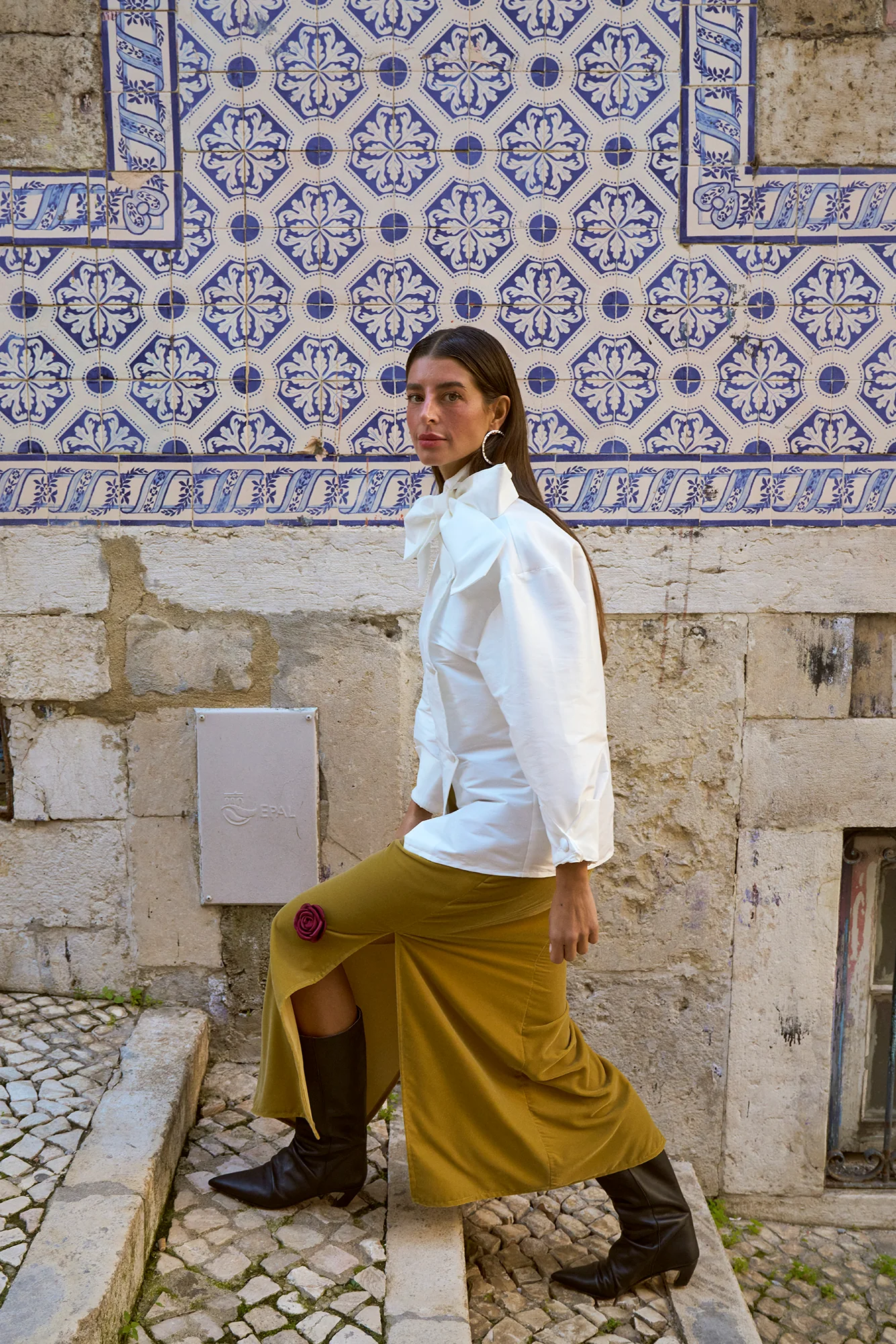 MAD skirt - GREEN VELVET with ROSES LMT EDITION - Image 4