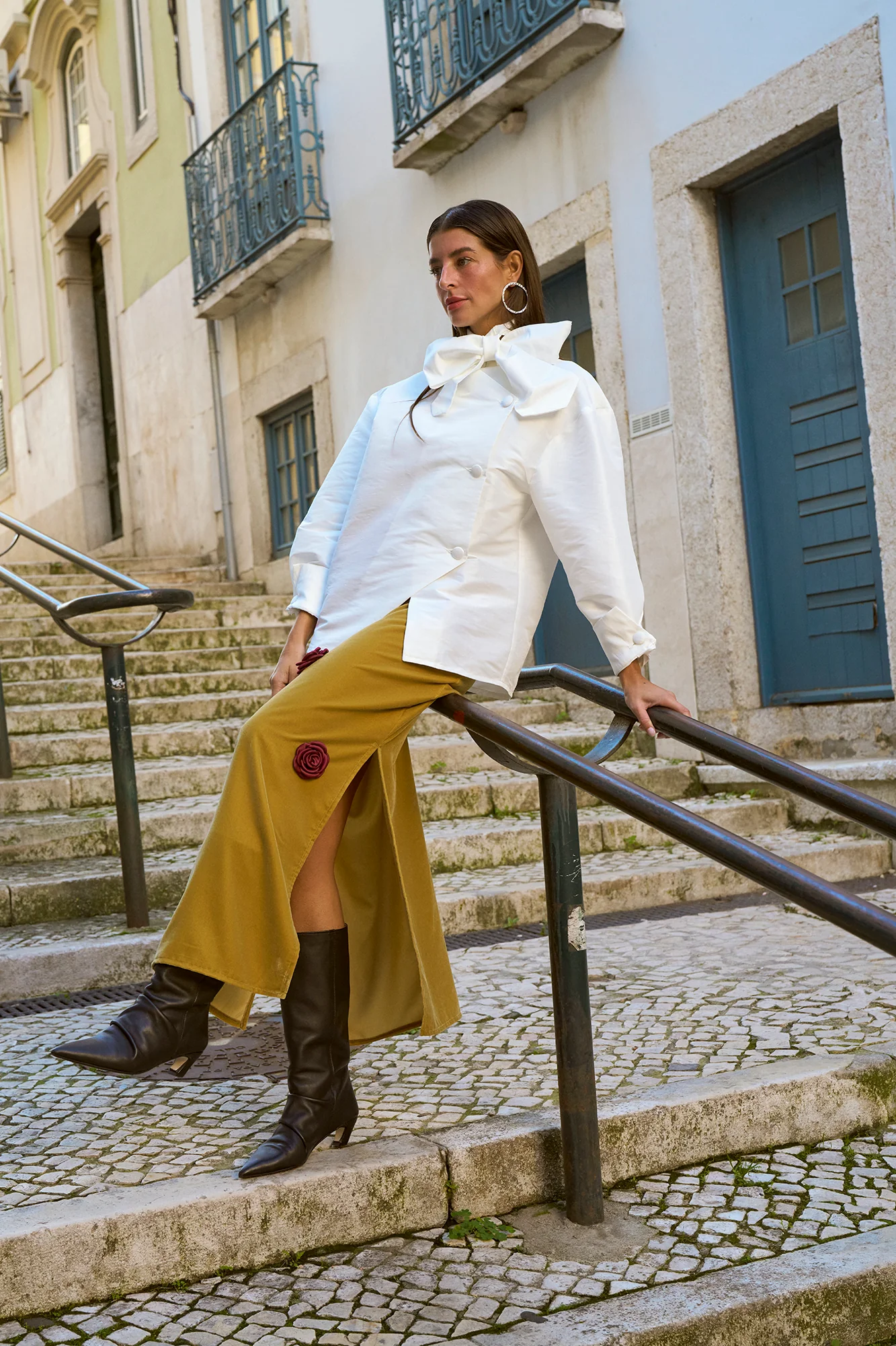MAD skirt - GREEN VELVET with ROSES LMT EDITION - Image 5
