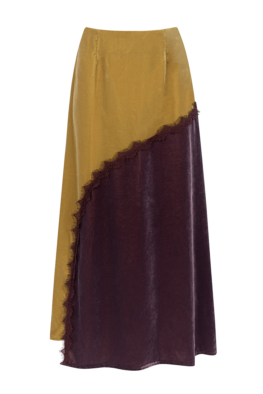 MILLIE skirt - GREEN & PURPLE VELVET - Image 3