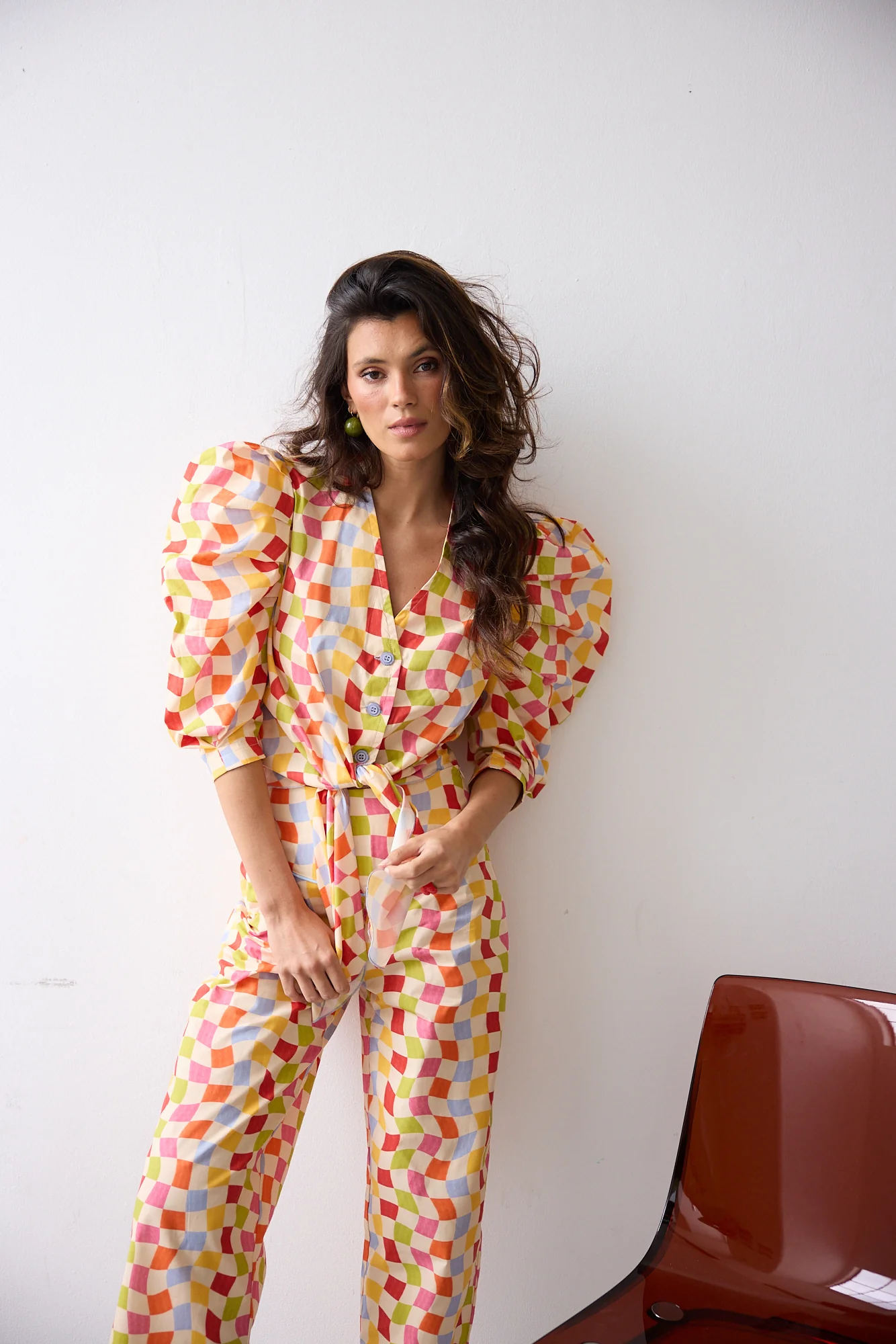 PEGGY blouse - SQUARES - Image 4