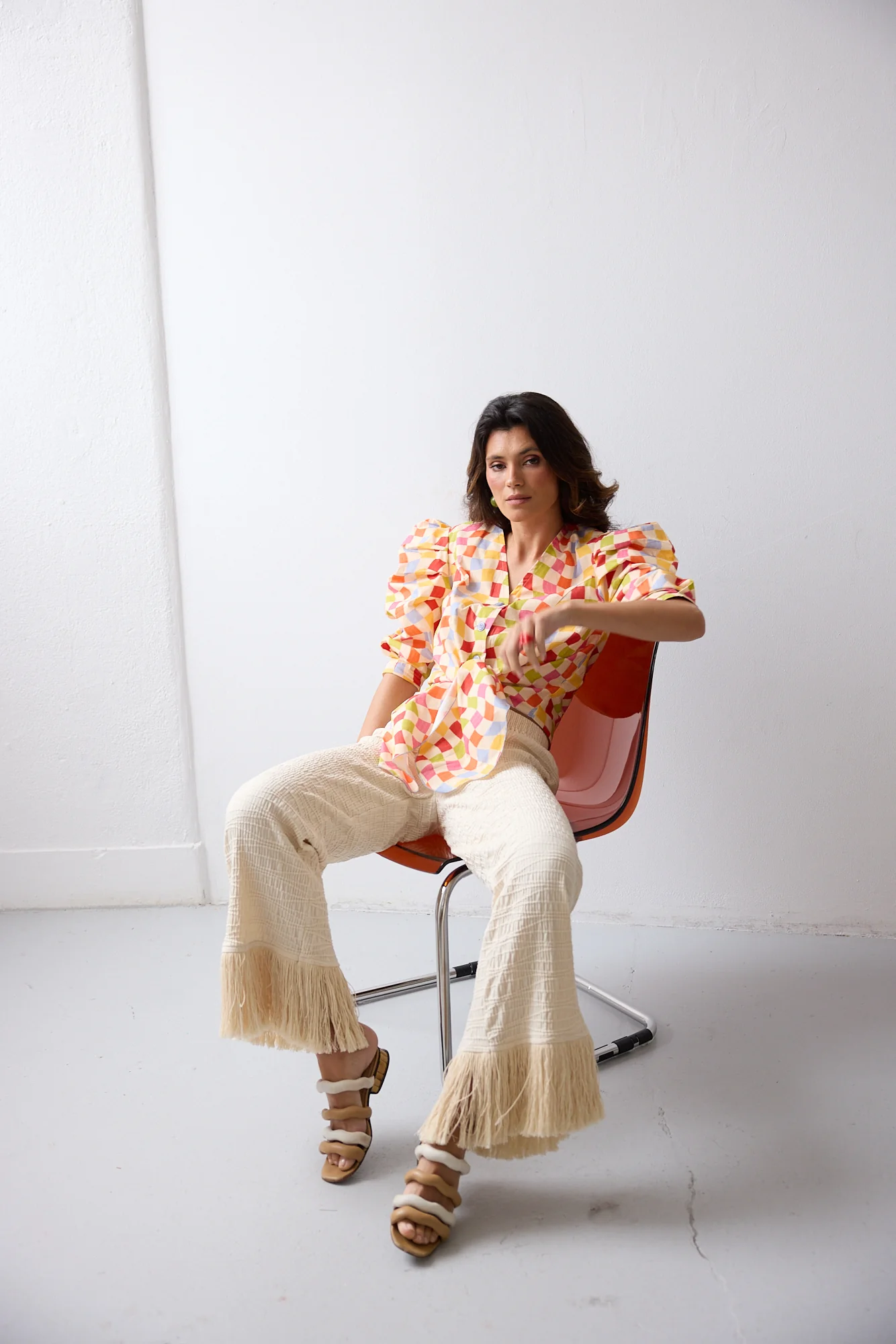 PEGGY blouse - SQUARES - Image 5