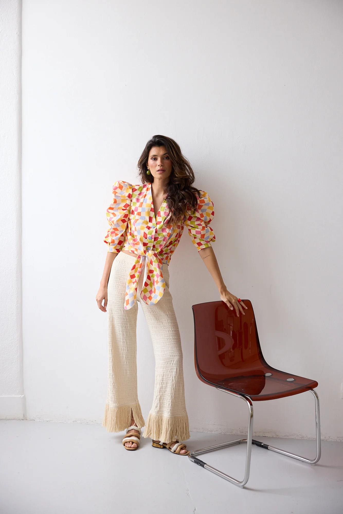 PEGGY blouse - SQUARES - Image 6