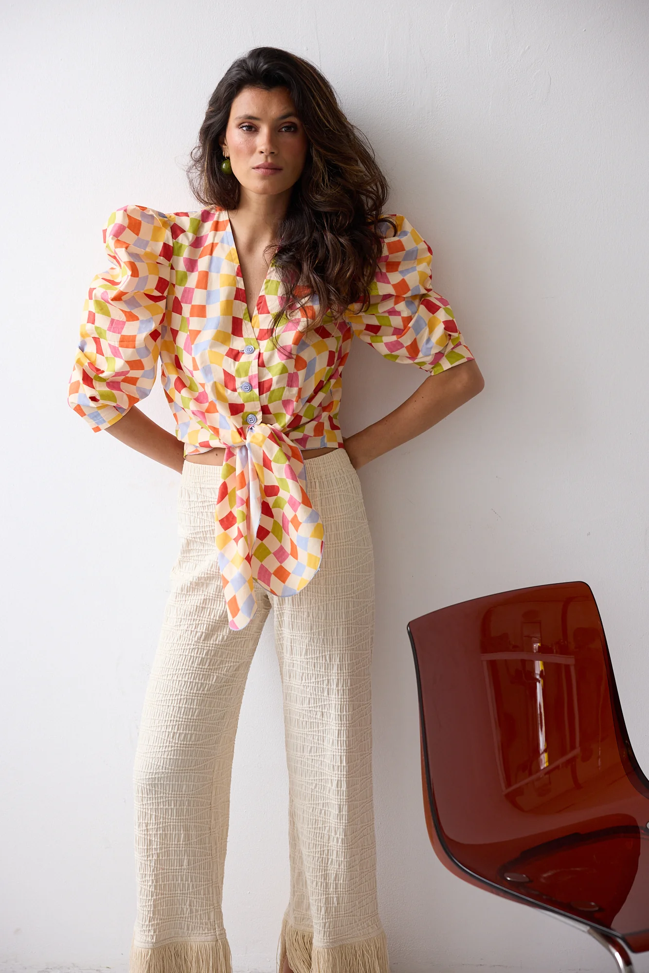 PEGGY blouse - SQUARES - Image 7