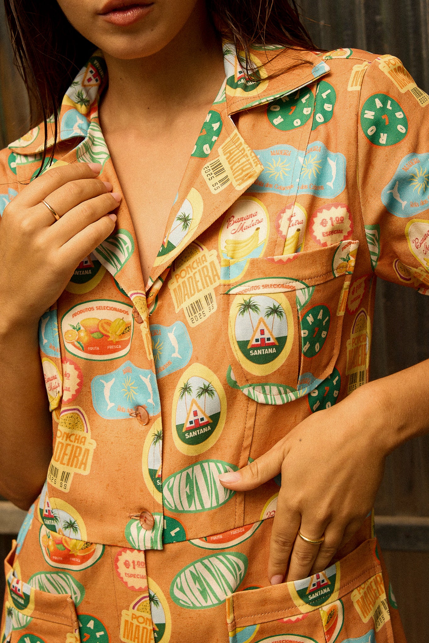 PONCHA jumpsuit - STICKERS CLAY - Image 4
