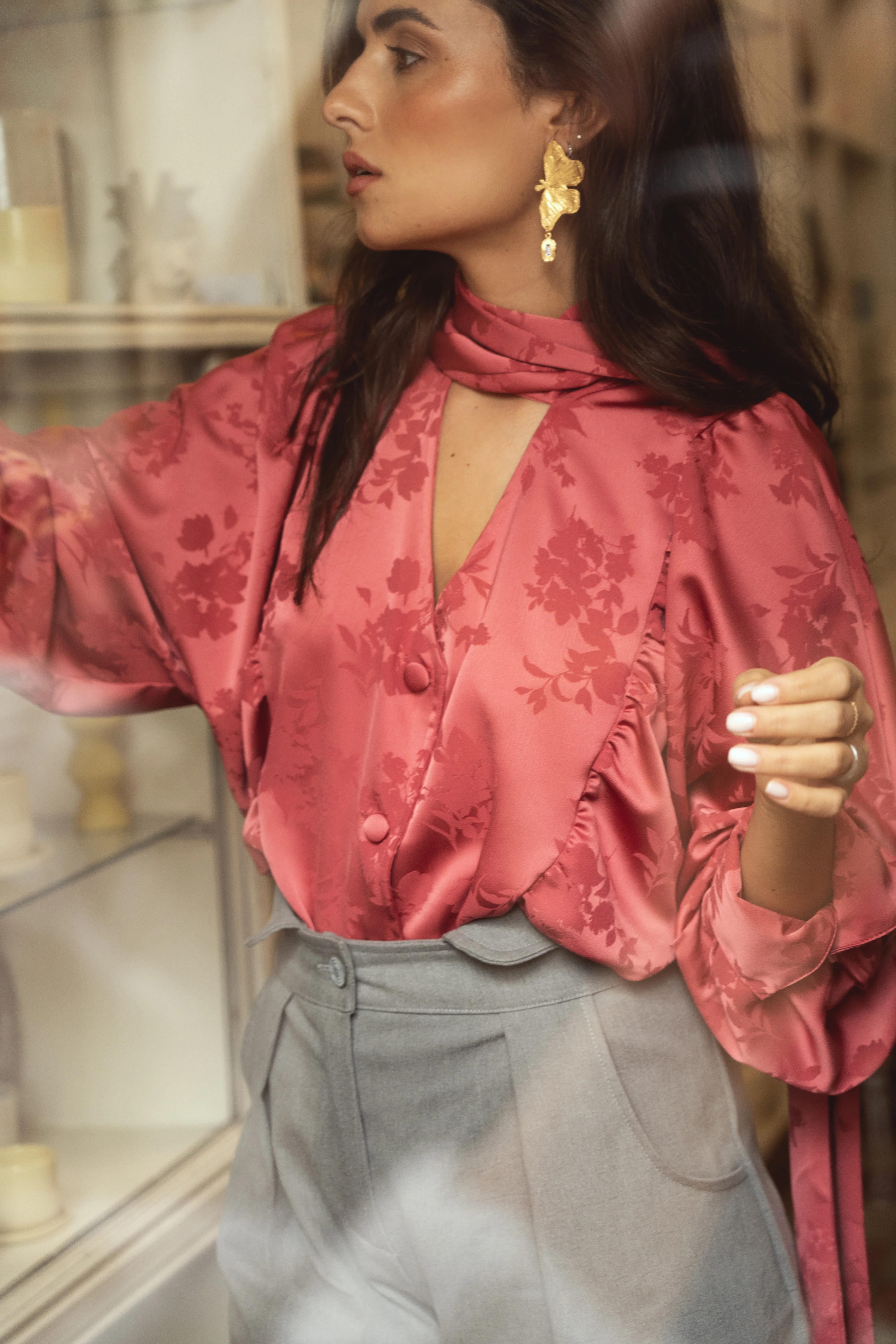 REVIVAL blouse - RASPBERRY - Image 4