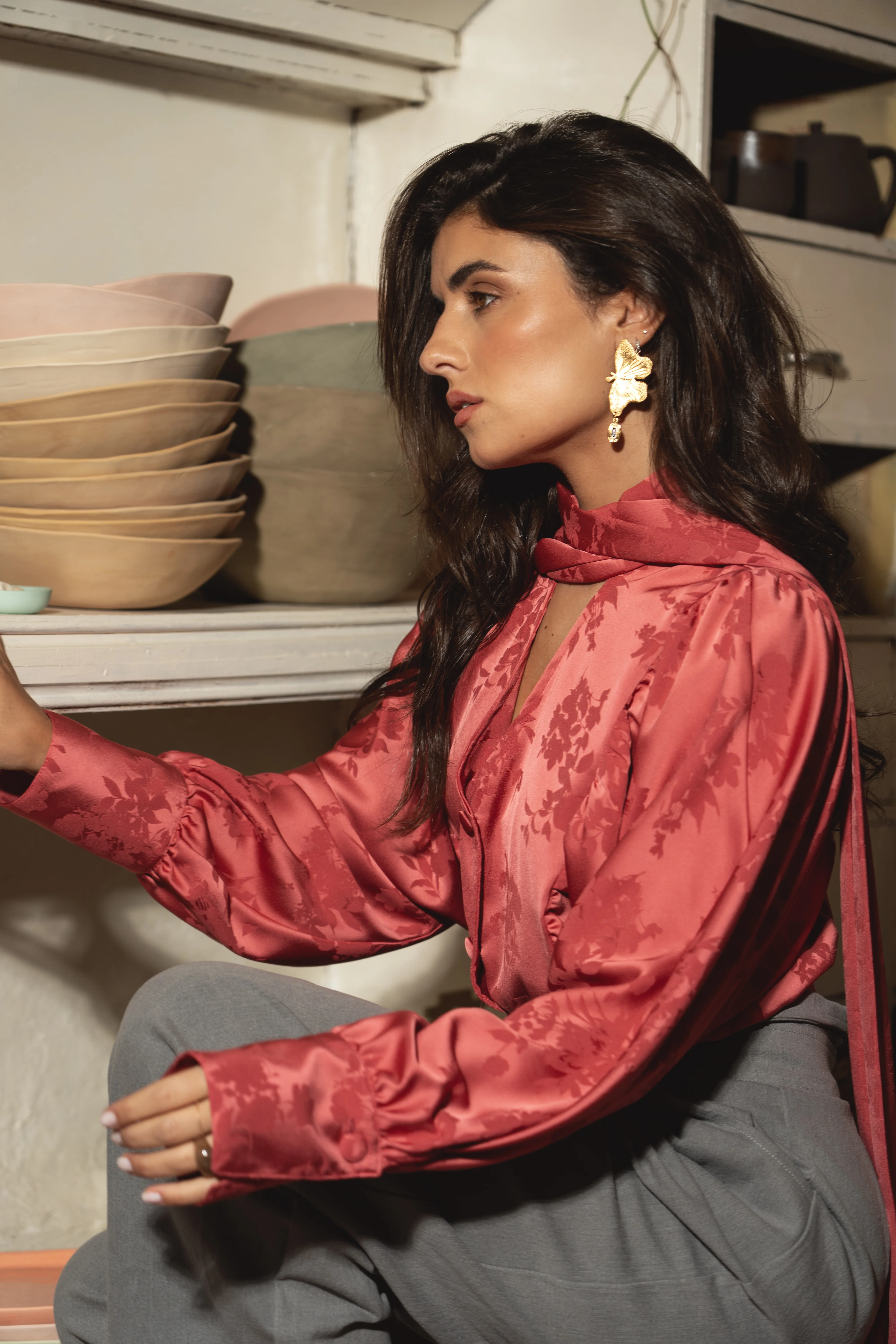 REVIVAL blouse - RASPBERRY - Image 5