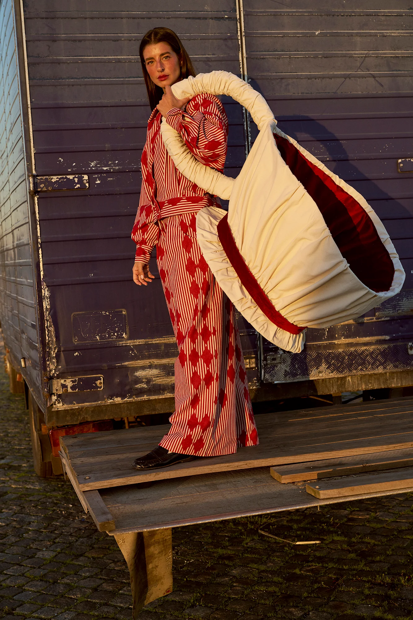 SANTANA pants - RED DIAMONDS - Image 3