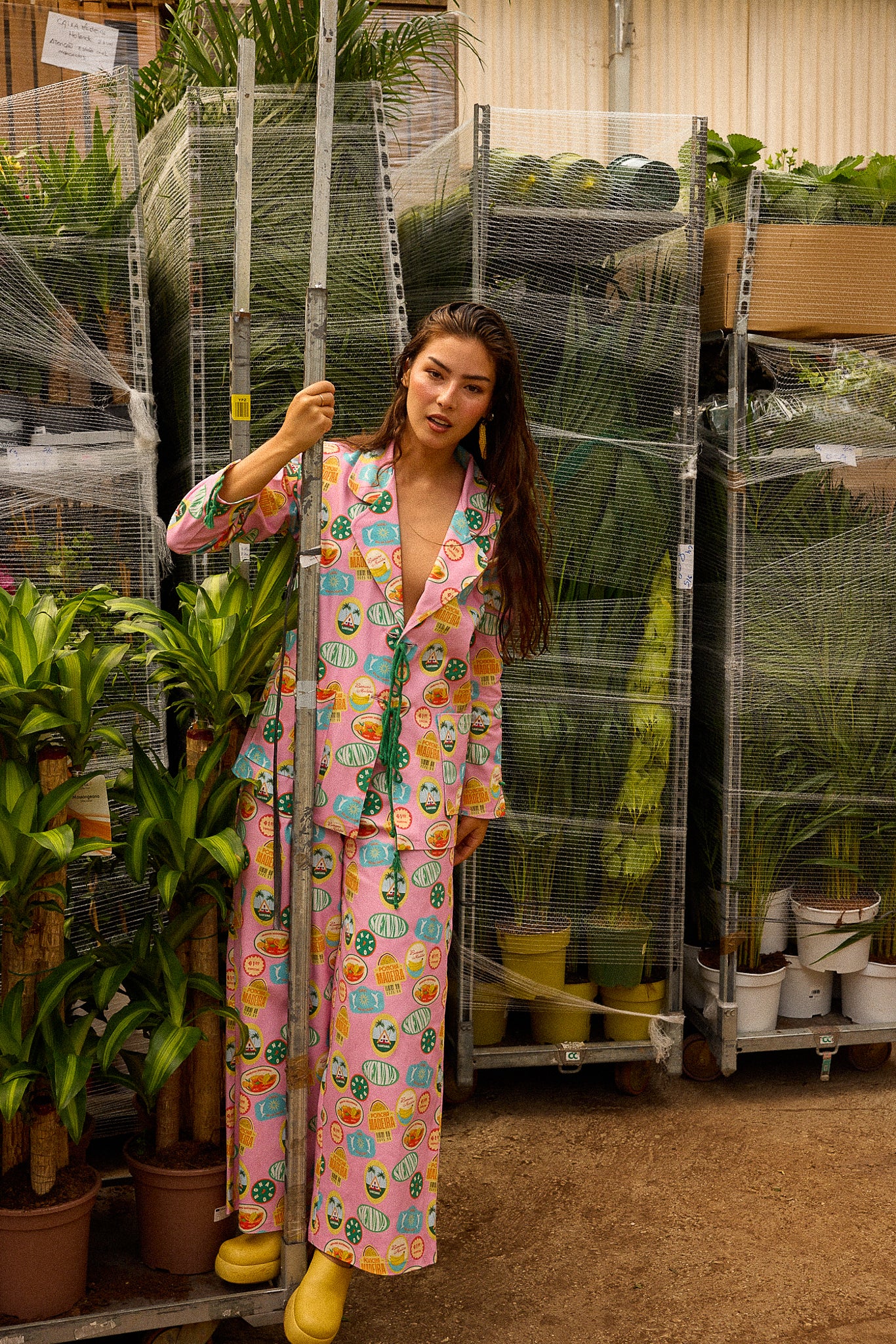 SANTANA trousers - STICKERS PINK