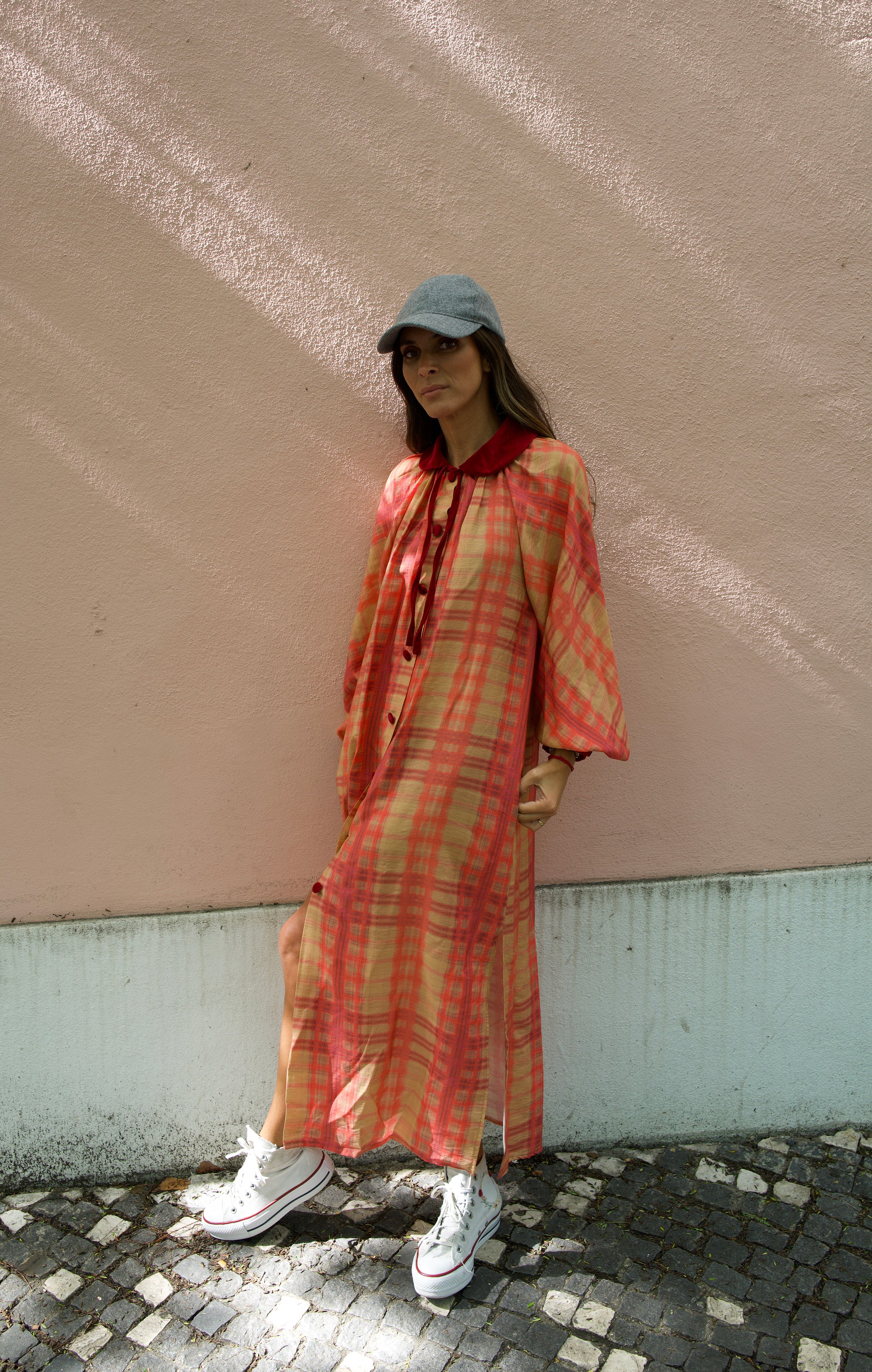 SIAN dress - PINK PLAID - Image 4