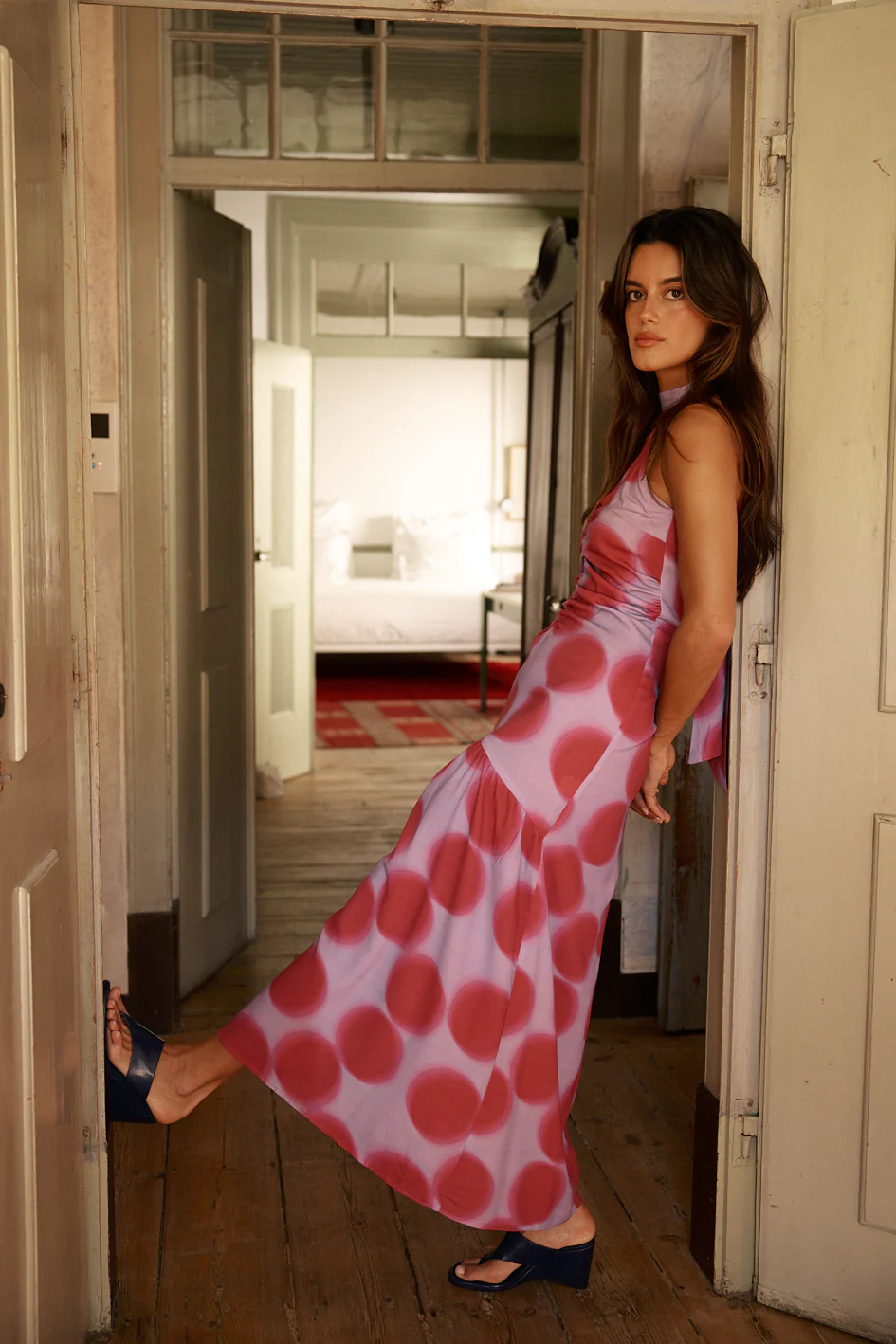 SIMONNA dress - PURPLE POLKA DOTS - Image 3