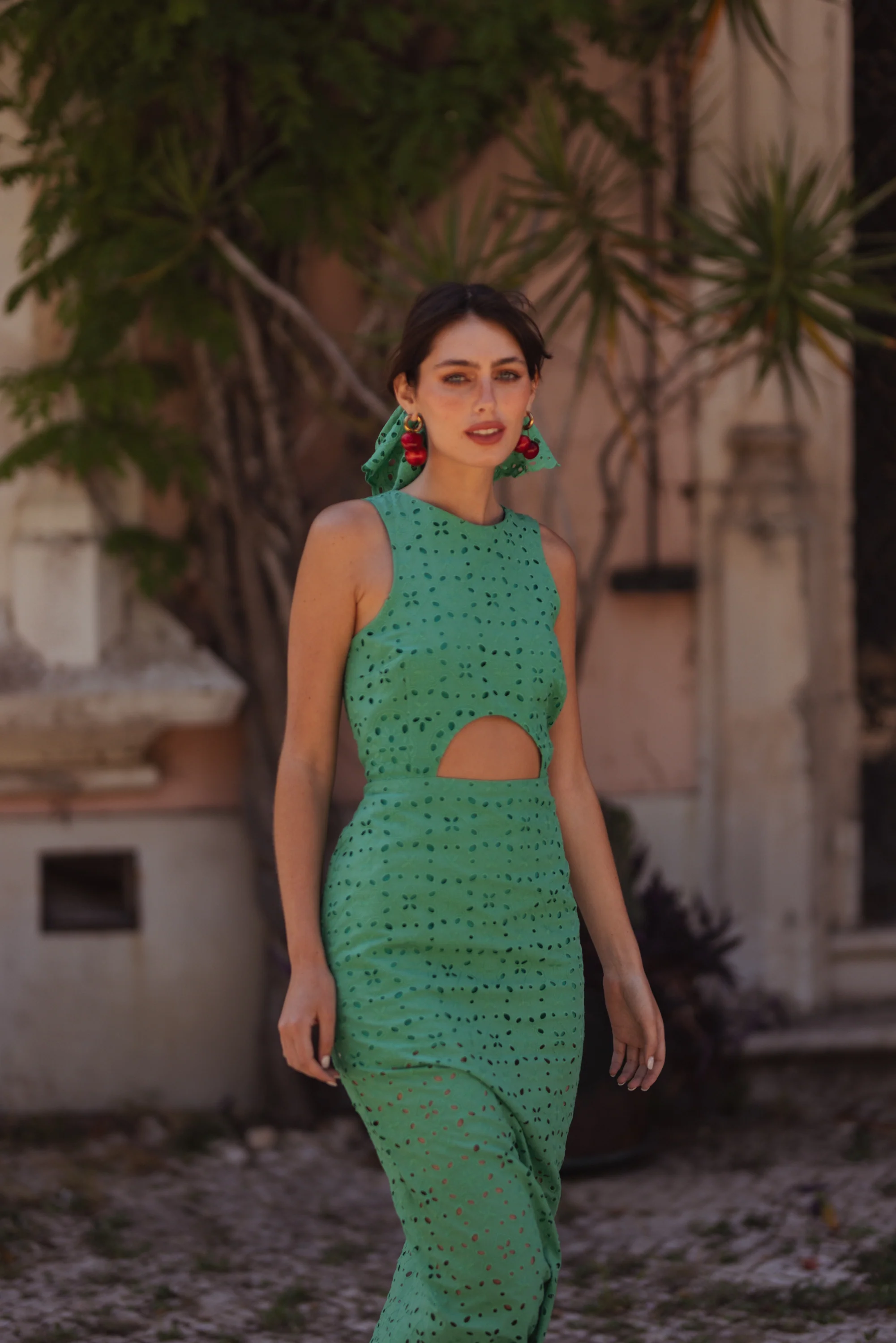 STELLA dress - GREEN LACE - Image 6