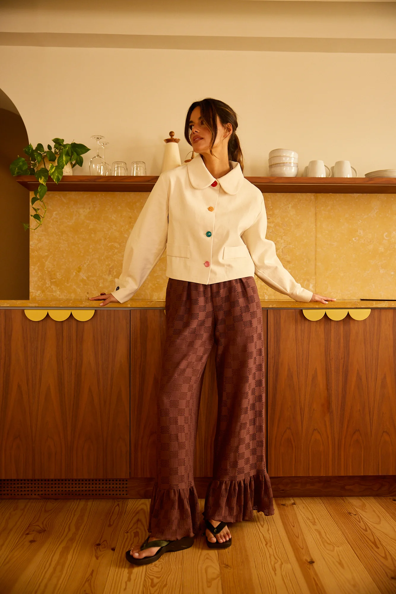 TERESA pants - BROWN