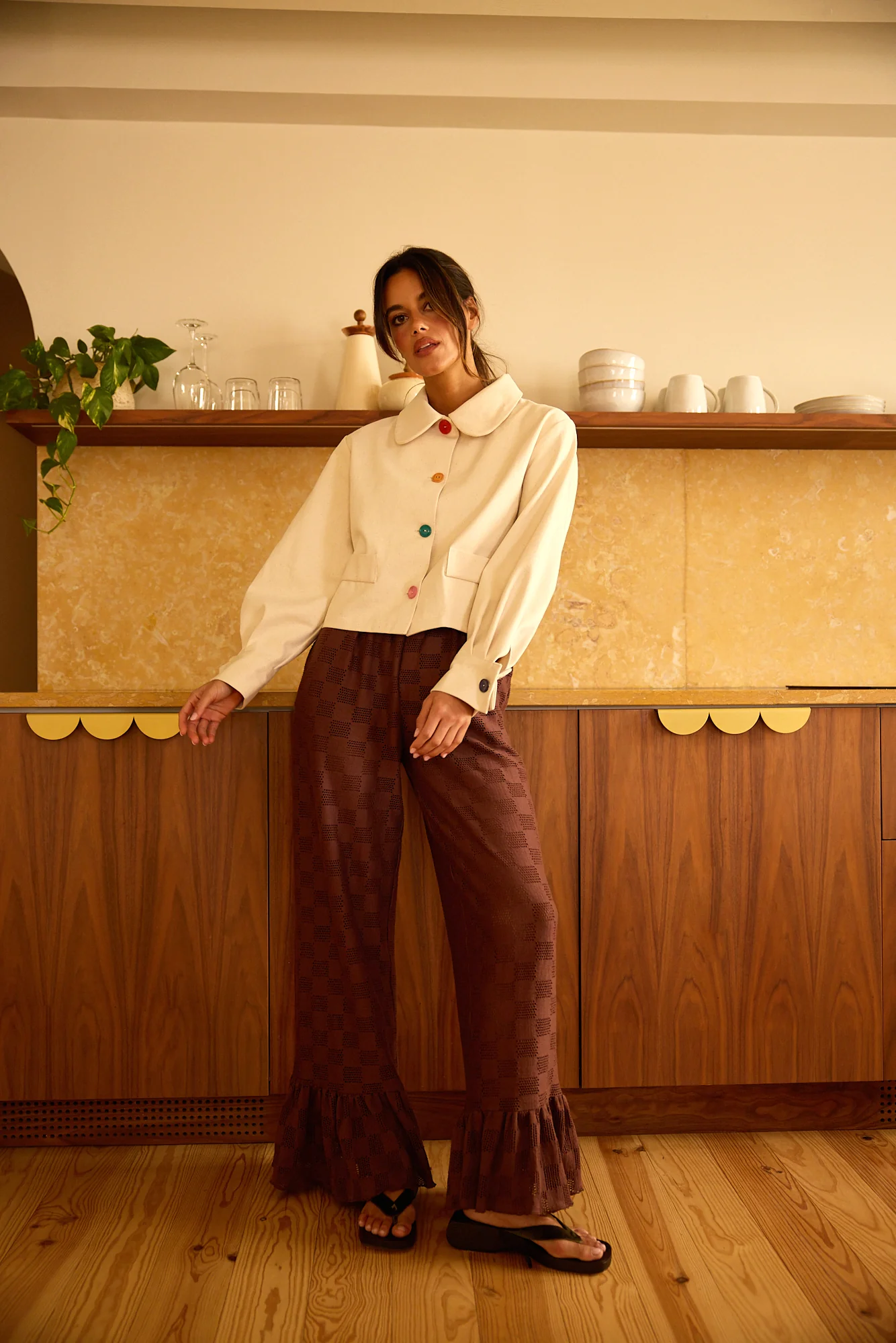 TERESA pants - BROWN - Image 5
