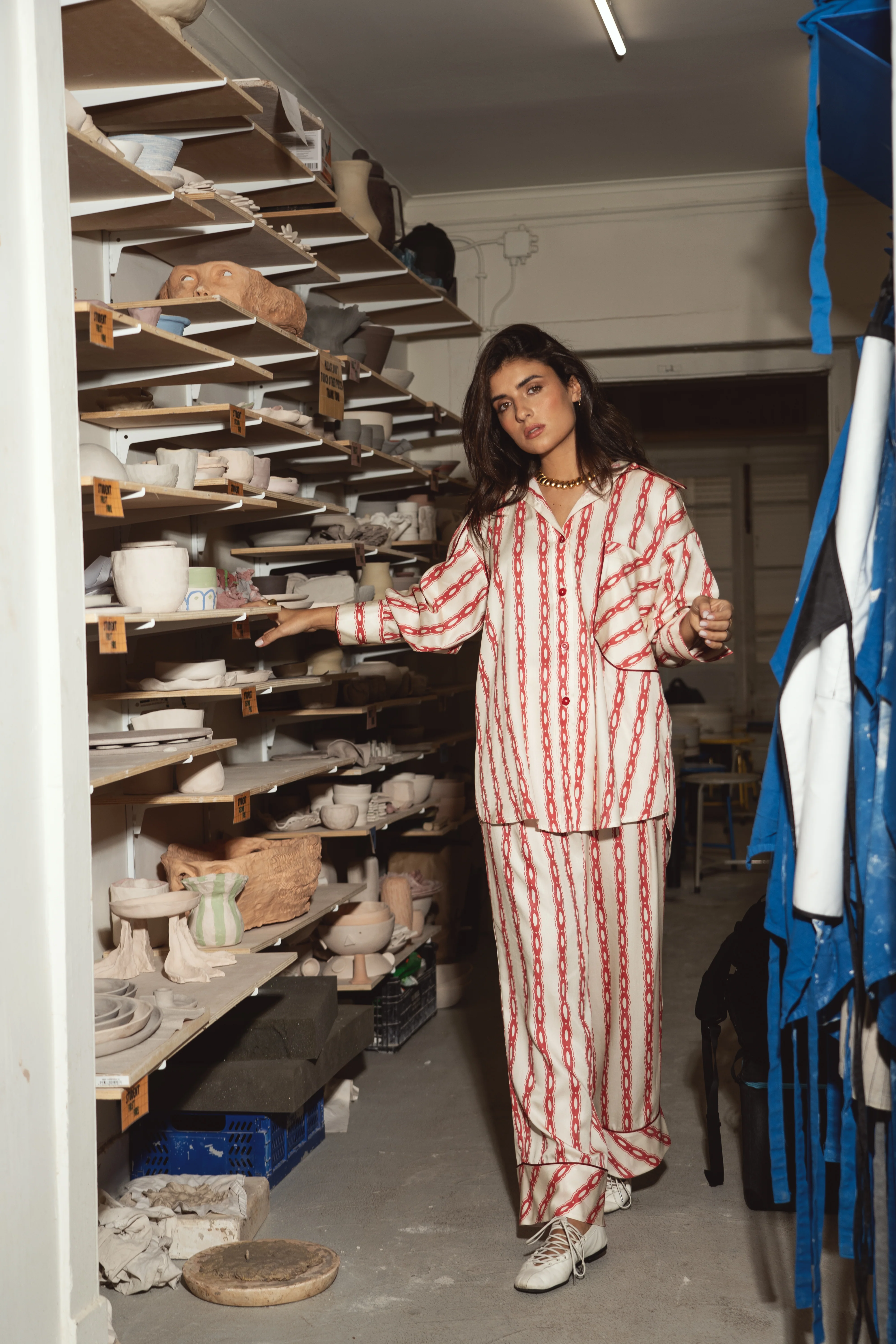 VERA trousers - RED STRIPES - Image 4