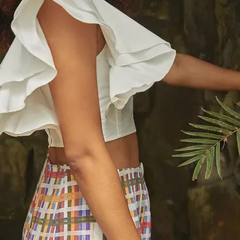 WAVE crop top - WHITE - Image 3